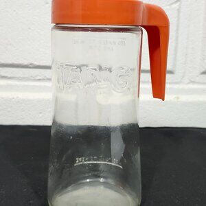 Vintage Glass Tang Juice Pitcher